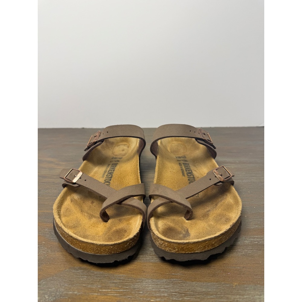 Birkenstock Mayari Mocha Brown Toe Loop Sandals EU 39 Women's 8-8.5 - Picture 7 of 10